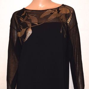 Lafayette 148 New York semi sheer Jacquard top